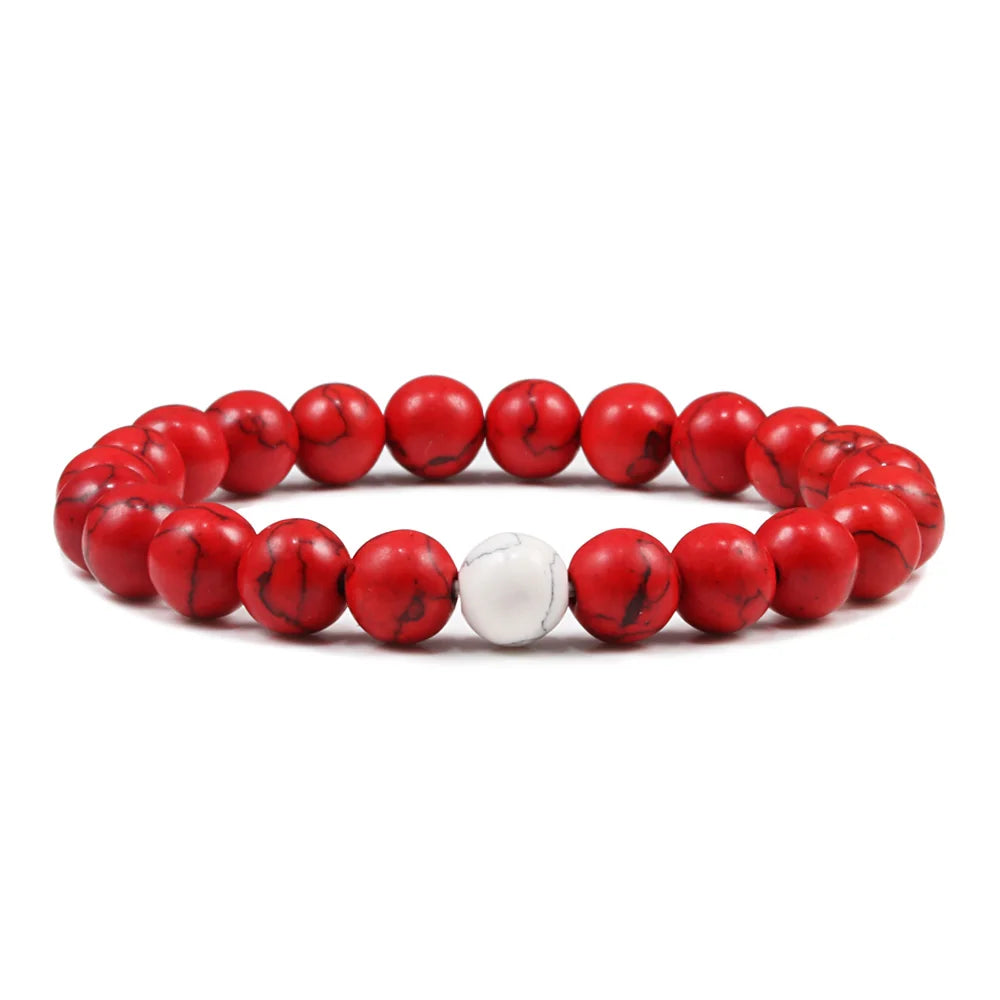 6/8/10MM Naturstein Armband Roter Kiefer Stein Gebet Perlen Armband Rosenkranz Meditation Armbänder Männer Frauen Yoga schmuck Pulsera