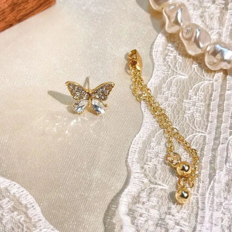 Exquisite Schmetterling Lange Quaste Ohrringe Zwei Möglichkeiten, Strass Tropfen Ohrringe Für Frauen Party Hochzeit Schmuck Mädchen Geschenke