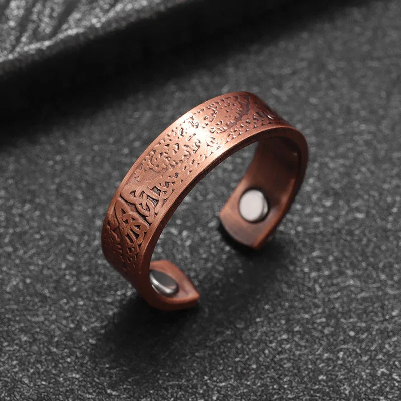 Unregelmäßiger konkaver und konvexer Kupfer ring Magnetische Energie Behandlung Gelenks chmerz ring geeignet für Frauen und Männer Schmuck