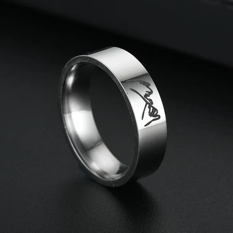 Titan Stahl Ring Für Männer Frauen Paar Ring Liebhaber Versprechen Ring Hochzeit Verlobung Mode Schmuck Geburtstag Geschenk Großhandel