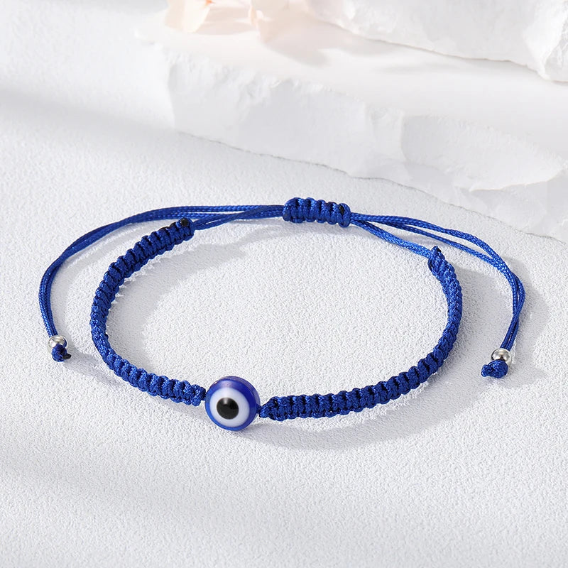 Türkische blaue böse Blick Perle Glück Seil Armbänder Frauen Männer Paare Vintage handgemachte geflochtene Auge Hand Kette Handgelenk Hochzeit Schmuck