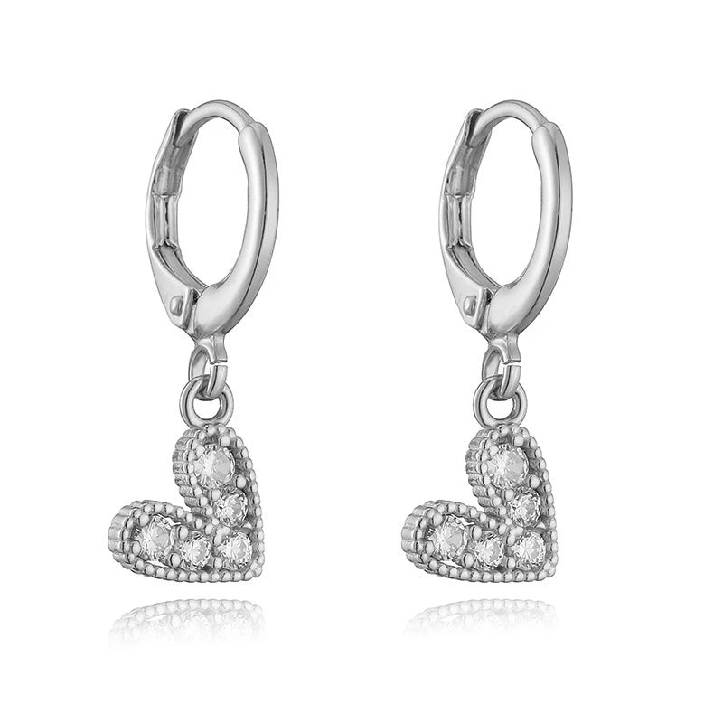 S925 Sterling Silber Kreuz Herz Blume Anhänger Creolen Frauen Retro Vintage elegante Ohrringe edlen Schmuck Erkenntnisse SE36