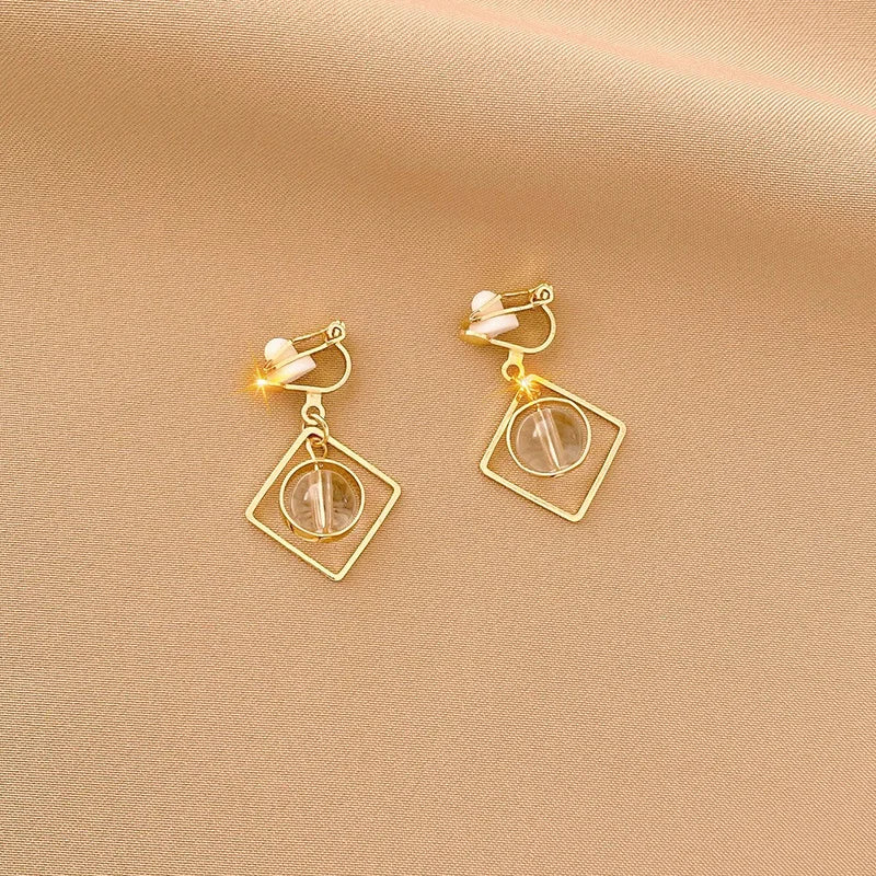 Vintage Persönlichkeit Ohr Clip Ohne Ohr Piercings Erweiterte Sinn Einfache Ohrringe Mode Temperament Perle Ohr Hängen Mädchen
