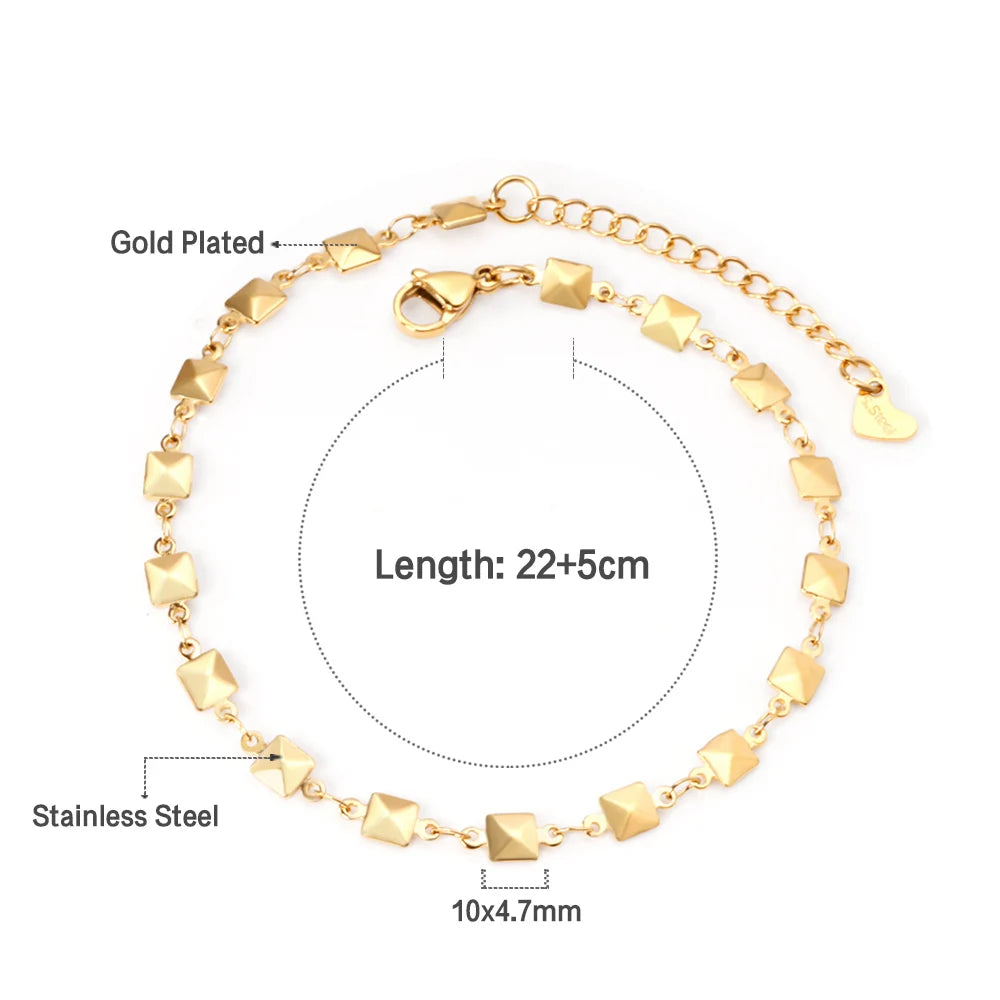 LUXUSTEEL Edelstahl Fußkettchen Armbänder Für Frauen Quaste Seestern Charme Gold Farbe Link Kette Auf Bein Mode Fuß Schmuck