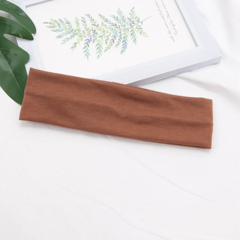 Elastisches Baumwoll-Haarband, modische Stirnbänder für Damen und Herren, solide Laufen, Fitness, Yoga, Haarbänder, Stretch, Make-up, Haar-Accessoires