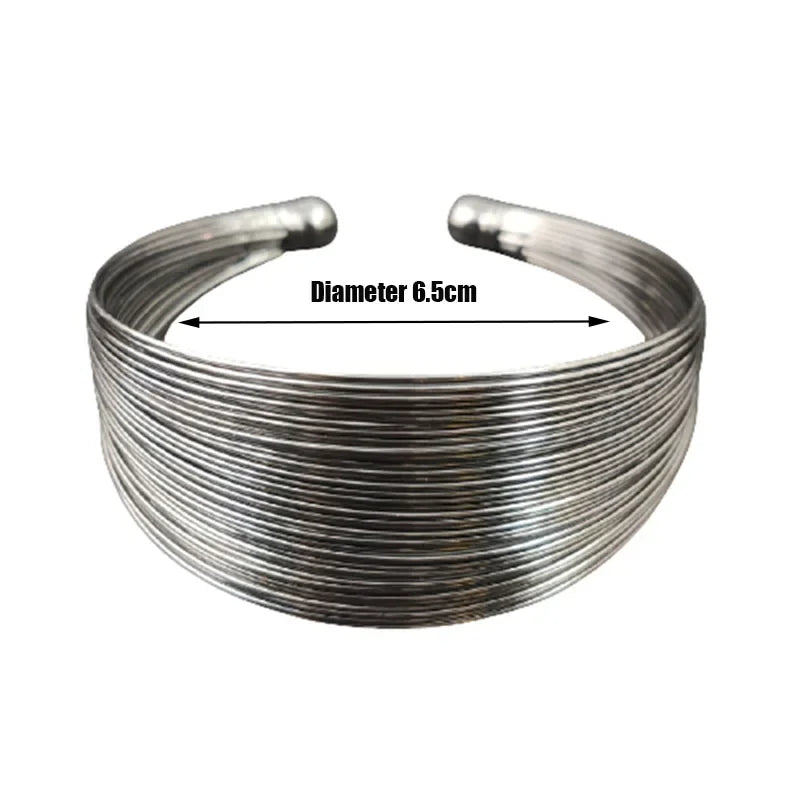 Breites Metallarmband, mehrschichtige Drähte, offene verstellbare Manschettenarmbänder für Damen, modische Persönlichkeit, Luxus-Schmuck, Accessoires, Geschenk