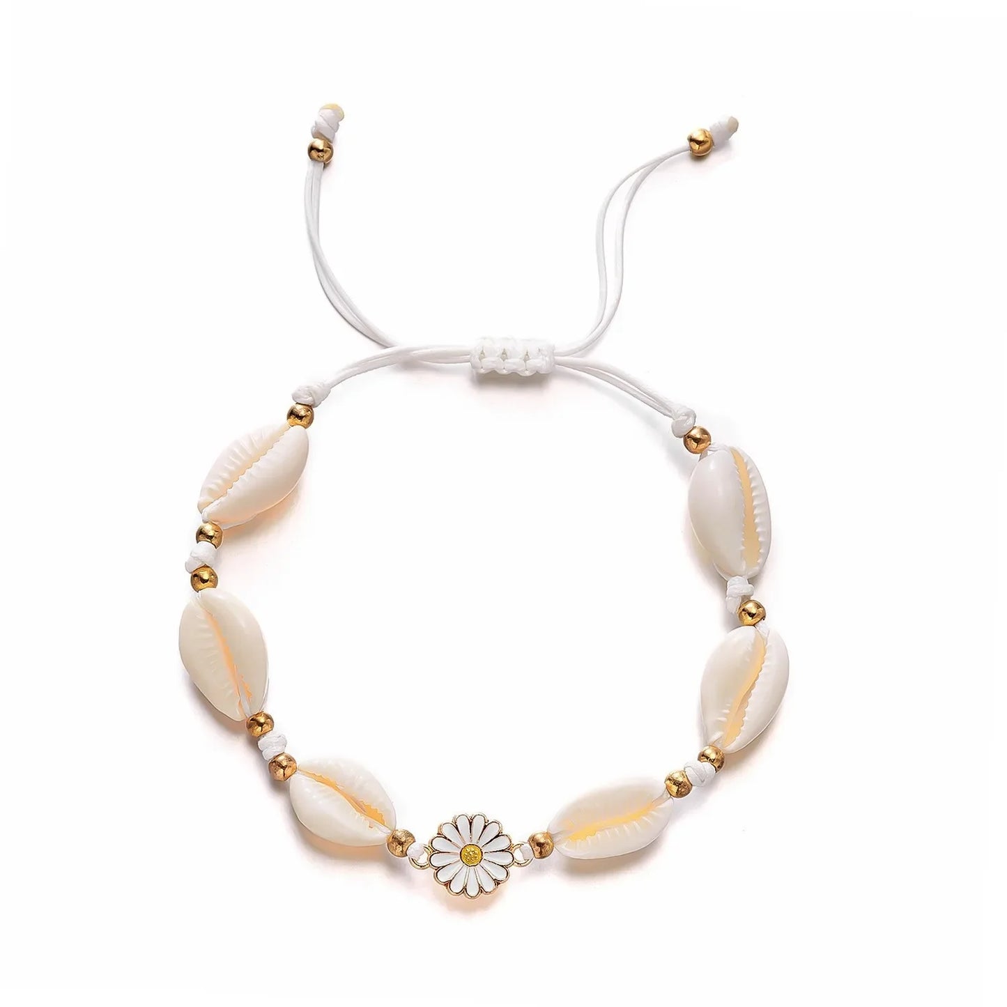 Böhmisches Imitation Muschelperlen-Armband für Frauen, Seestern, Schildkröte, gewebtes Seil-Armband, handgefertigt, Freundschaft, Strand, Urlaub, Schmuck