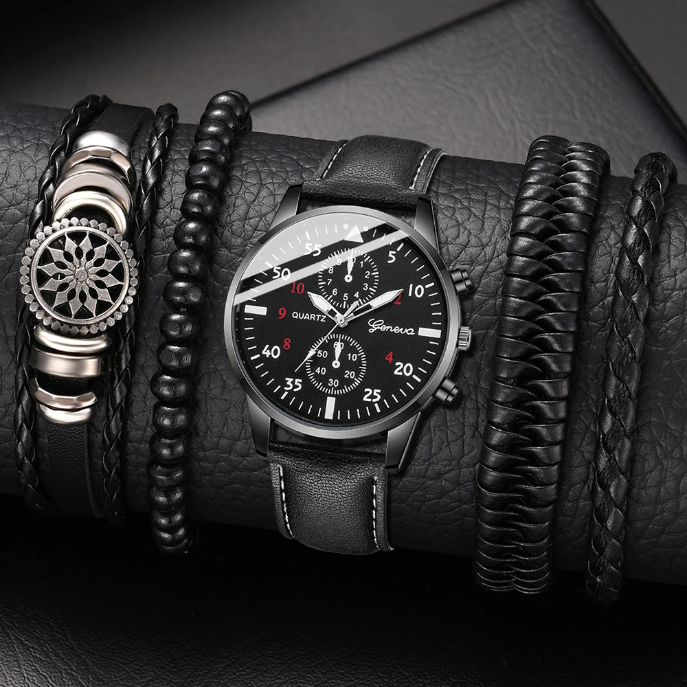 Neue Hip Hop Herrenmode Uhren Luxus Herren uhr Armbanduhr Sport Herren Armbanduhr Armband Set Relogio Masculino