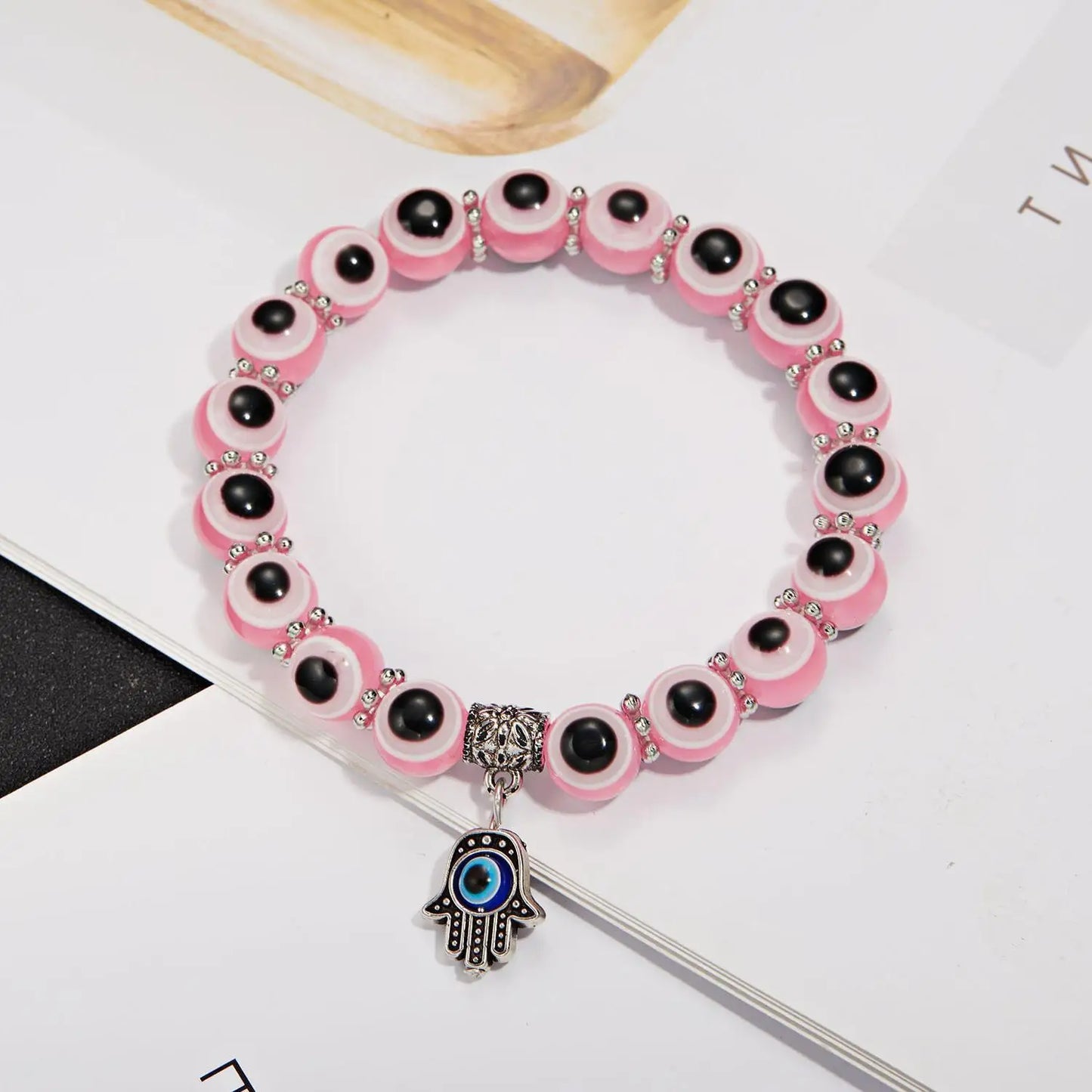 Türkische Lucky Evil Eye Armbänder für Damen und Herren, handgefertigtes Blue Eye Palm Armband, bringen Sie Glück, friedlicher Charm-Armband-Schmuck