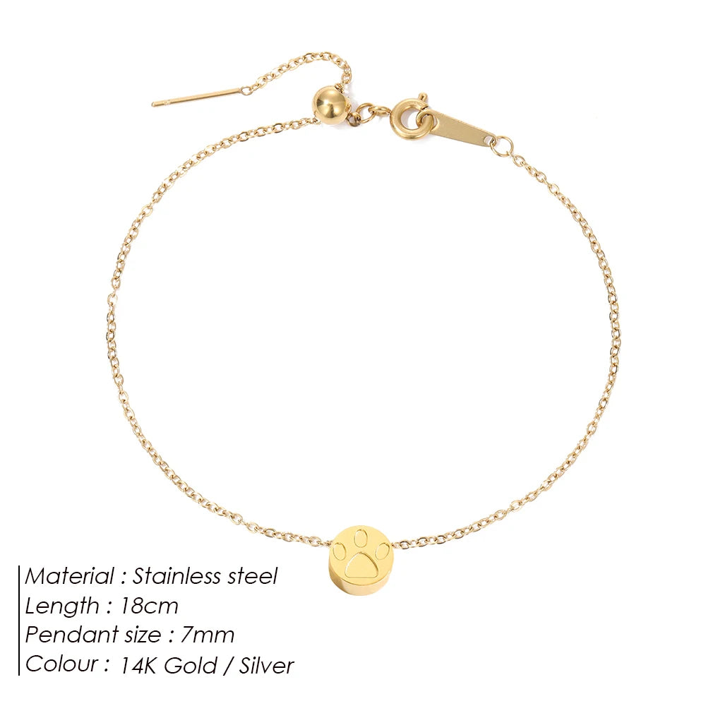 eManco Mini Exquisiter runder Schmuck Edelstahl vergoldetes Armband Einfaches Party-Valentinstagsgeschenk 48-Stunden-Versand