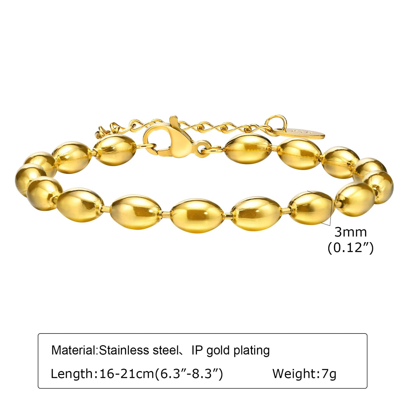 Miami Cuban Link Chain Armband für Damen, Edelstahl, goldfarben, verstellbar, minimalistische Armbänder, Schmuck, Geschenke
