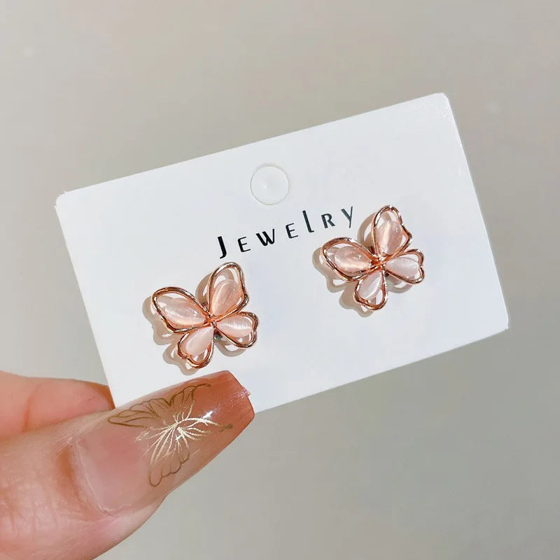 Schmetterling magnetische Edelstein eingelegte Ohrclips personalisierte Mode Luxus Hochzeit Party Damen Ohrringe Festival Mädchen Schmuck Geschenk
