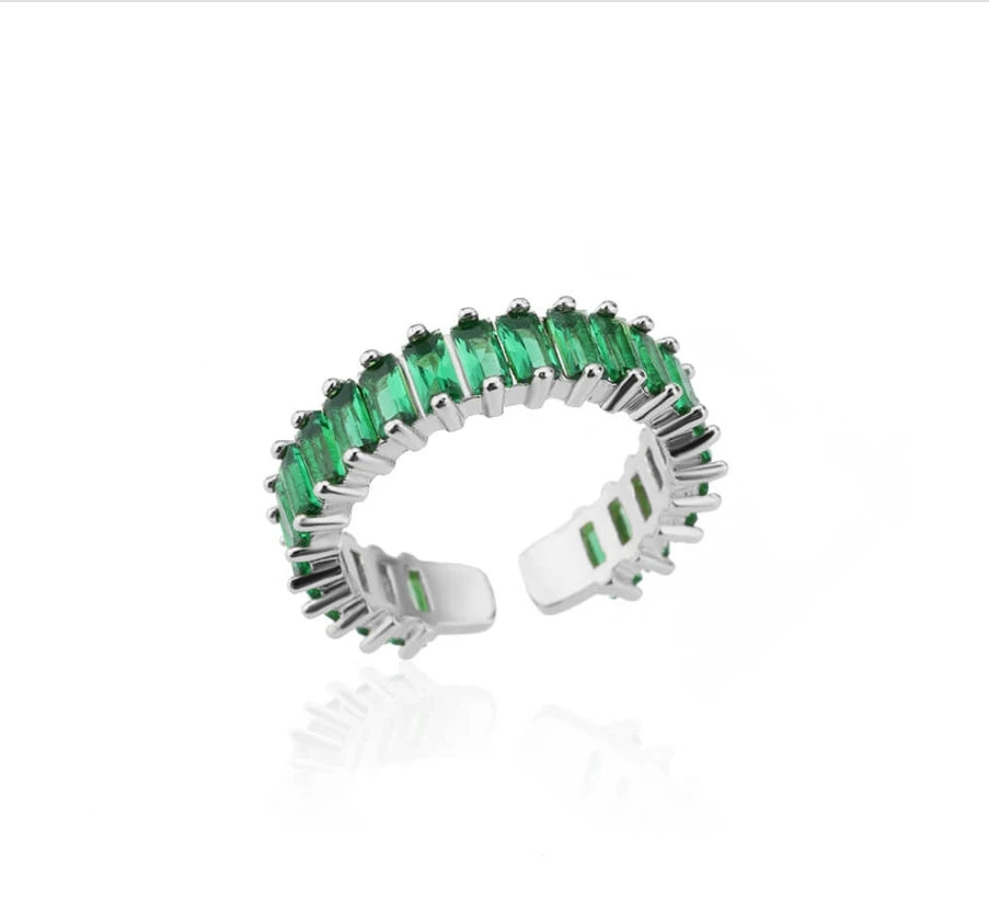 Farbige Kubikzircon Quadrat Ringe Für Frauen Männer Edelstahl Gold Farbe Kristall Hochzeit Ring Luxus Schmuck Geschenk bague femme