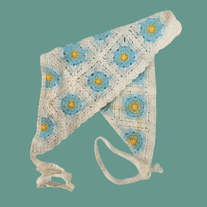 Elegantes gestricktes Dreieckstuch-Stirnband für Damen, modisch, Mädchen, Erdbeere, vielseitiges Muster, Haarband, Haar-Accessoire