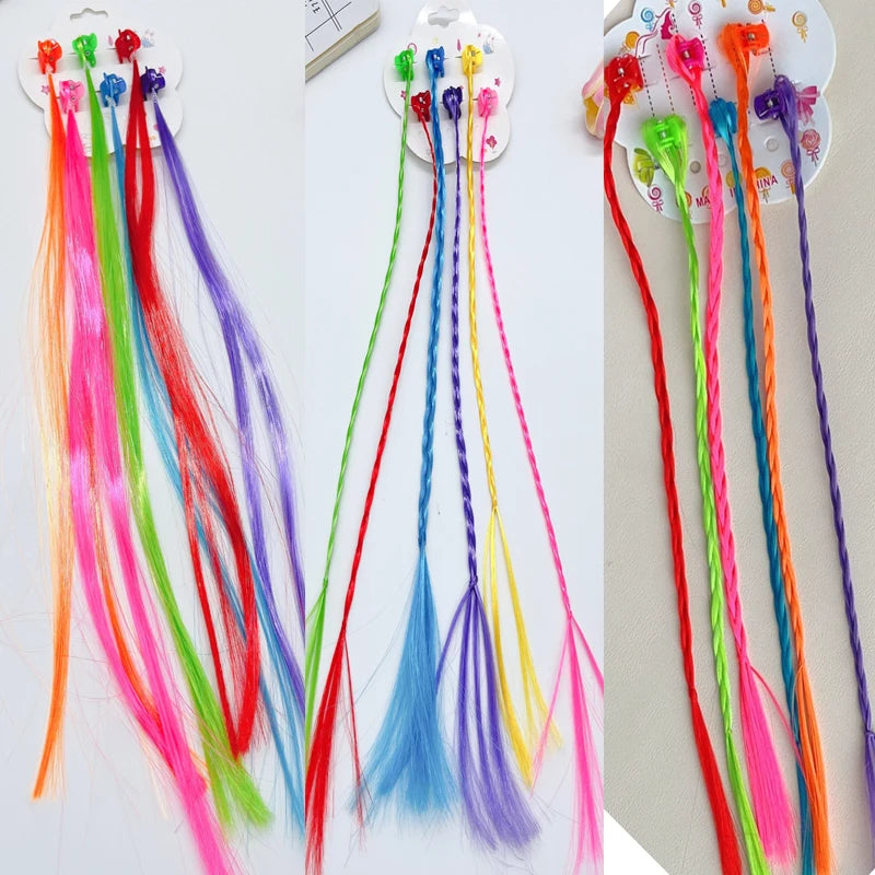 18-teilig für Kinder, bunte Haarverlängerungen mit Haarnadeln, Haarstyling-Zubehör für Kinder, Haarschmuck für Mädchen im Teenageralter