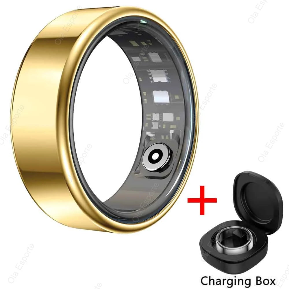 2025 Neu für Xiaomi Smart Ring Männer Frauen, Herzfrequenz- und Blutsauerstoffmonitor Smartring IP68 & 5ATM wasserdicht, Multi-Sport-Modus