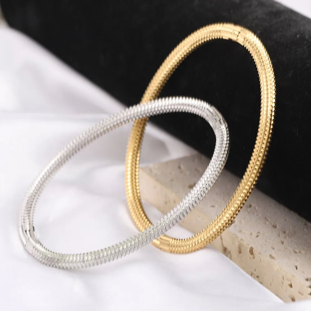 5mm Retro Edelstahl Kette Statement Armband Armreif Persönlichkeit stachelig Punk resistent trend ige tägliche Schmuck Accessoires Geschenk