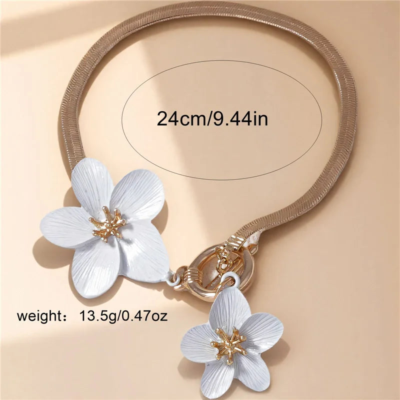 Mode Kirschblüte Charm Fußkettchen für Frauen Sommer Strand Zubehör Gold Farbe Kette Fußkettchen Bein Armbänder Hochzeit Geschenk