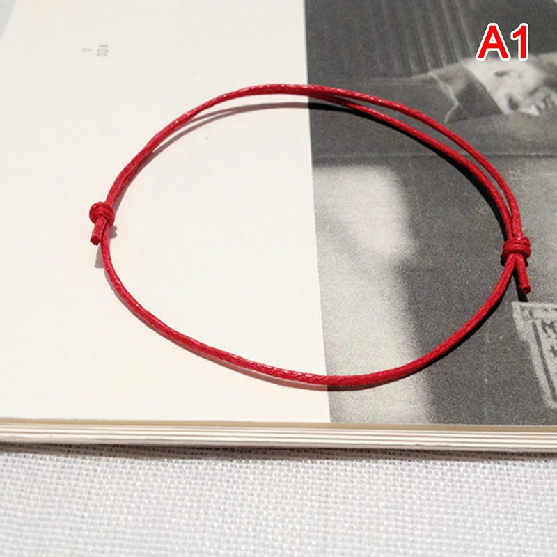 Seil Fußkettchen schwarz rot Farbe verstellbares Armband klassische Männer Frauen Sommer Barfuß Sandalen Fußkettchen Schmuck