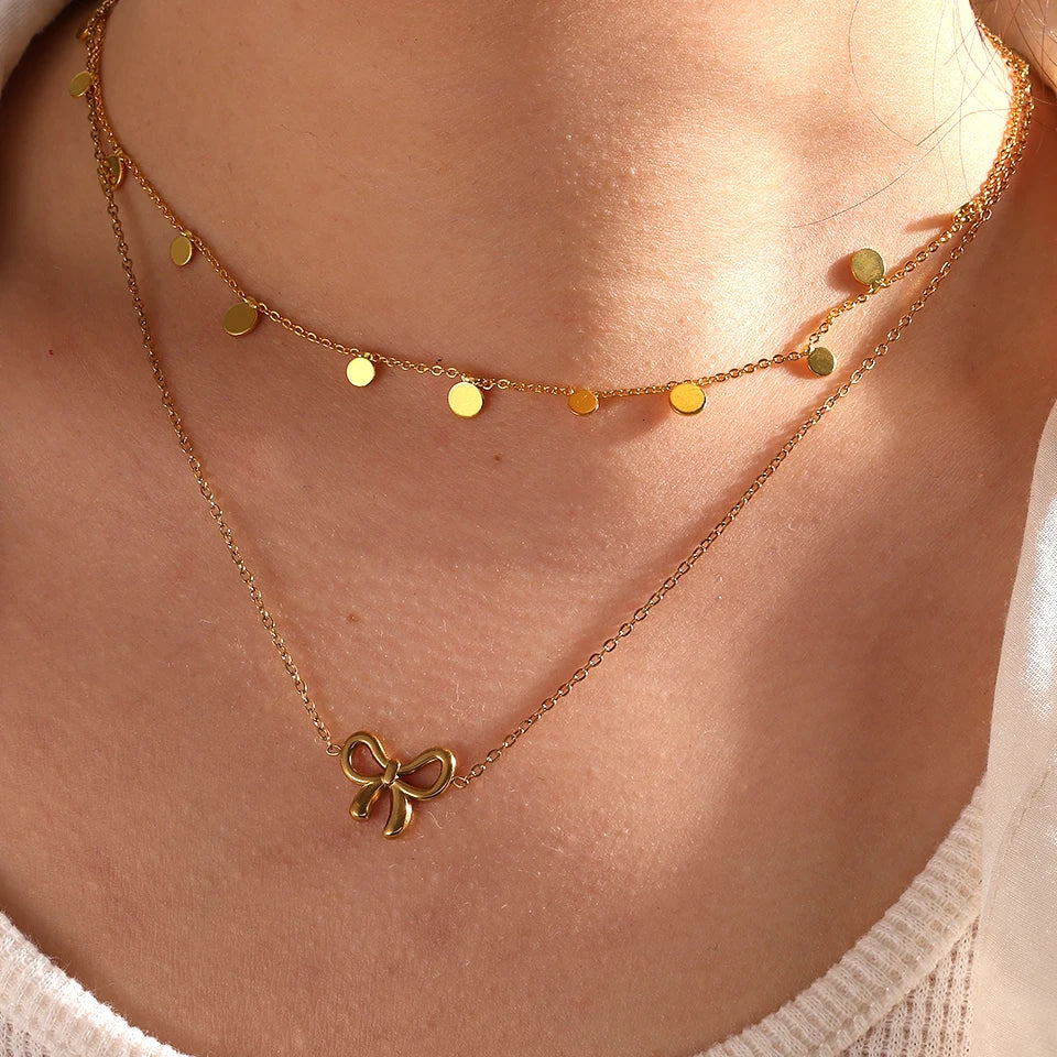 ZAKOL Vintage Böhmischen Stil Stein Perlen Halskette für Frauen Charme Mang Stern Anhänger Gestapelt Schlüsselbein Kette Mode Schmuck Geschenke