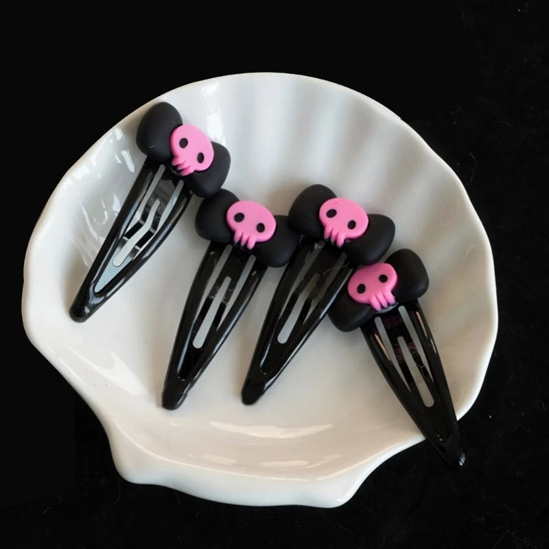 Schädel Haarnadel Schleifen Haars pangen Haarnadel Schädel Bobby Pin Schleifen Haars pange Bögen Haarnadel jk Haars pange jk Haarschmuck