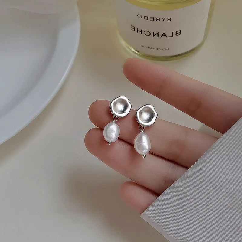 Koreanische Nette Ohr Piercing Wasser Tropfen Ohrringe für Frauen Kristall Kurze Quaste Hypoallergen Weibliche Ohrringe Partei Schmuck Brincos