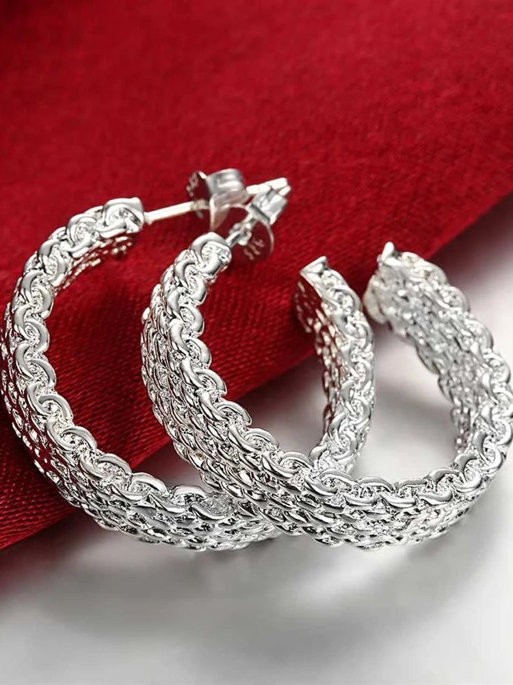 Beliebte feine Charms-Ohrstecker aus 925er-Sterlingsilber für Damen, Kreativität, Weihnachtsgeschenke, Straßen-All-Match-Party-Schmuck