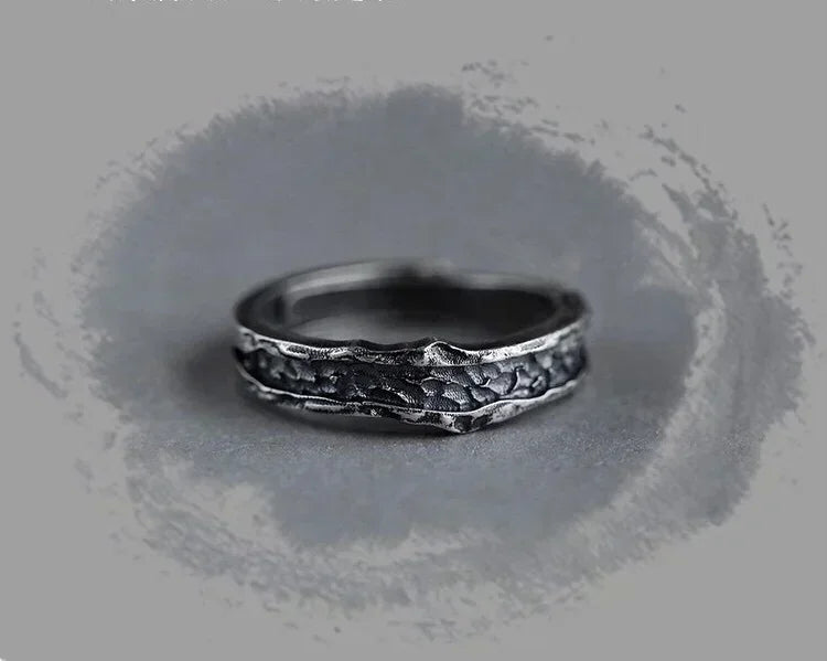 1 paar Neue Trendy Abyss Paar Ring Einfache Persönlichkeit Kalten Wind Ring Retro Alten Studenten Männer und Frauen Paar Ring Schmuck geschenk
