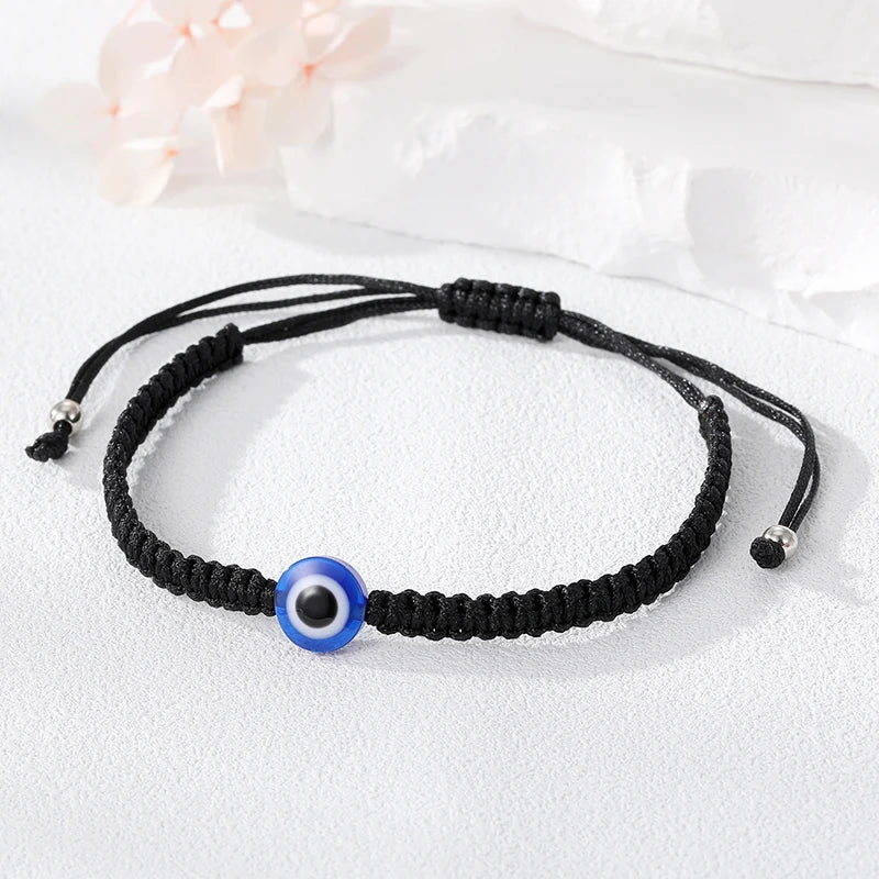 Türkische blaue böse Blick Perle Glück Seil Armbänder Frauen Männer Paare Vintage handgemachte geflochtene Auge Hand Kette Handgelenk Hochzeit Schmuck