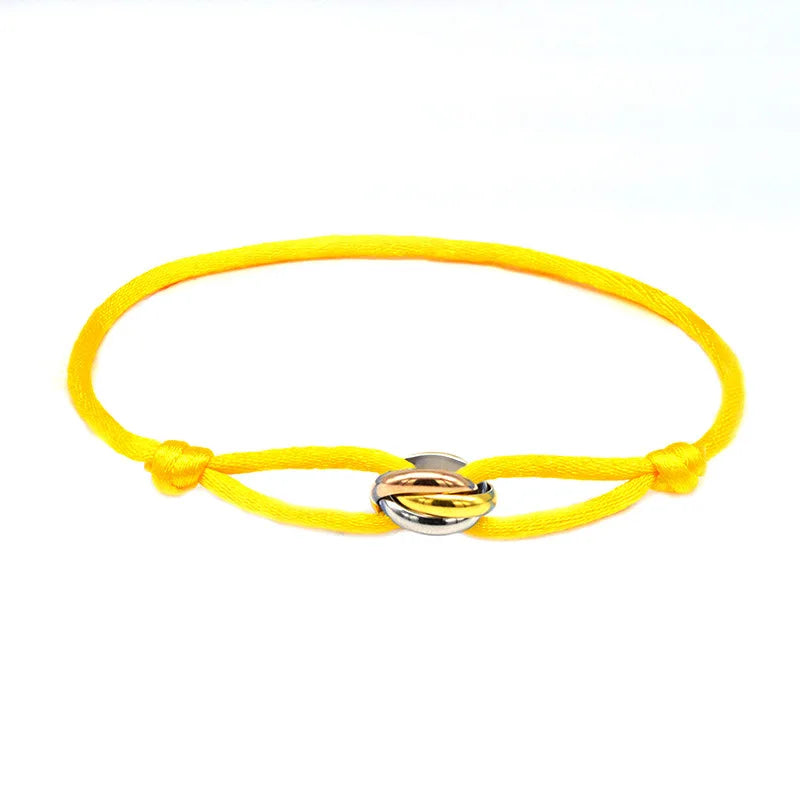 Glücksperlen-Armband für Paare, Freundschaft, Edelstahlringe, verstellbar, wasserdicht, Liebhaber-Armband für Damen und Herren, Schmuck