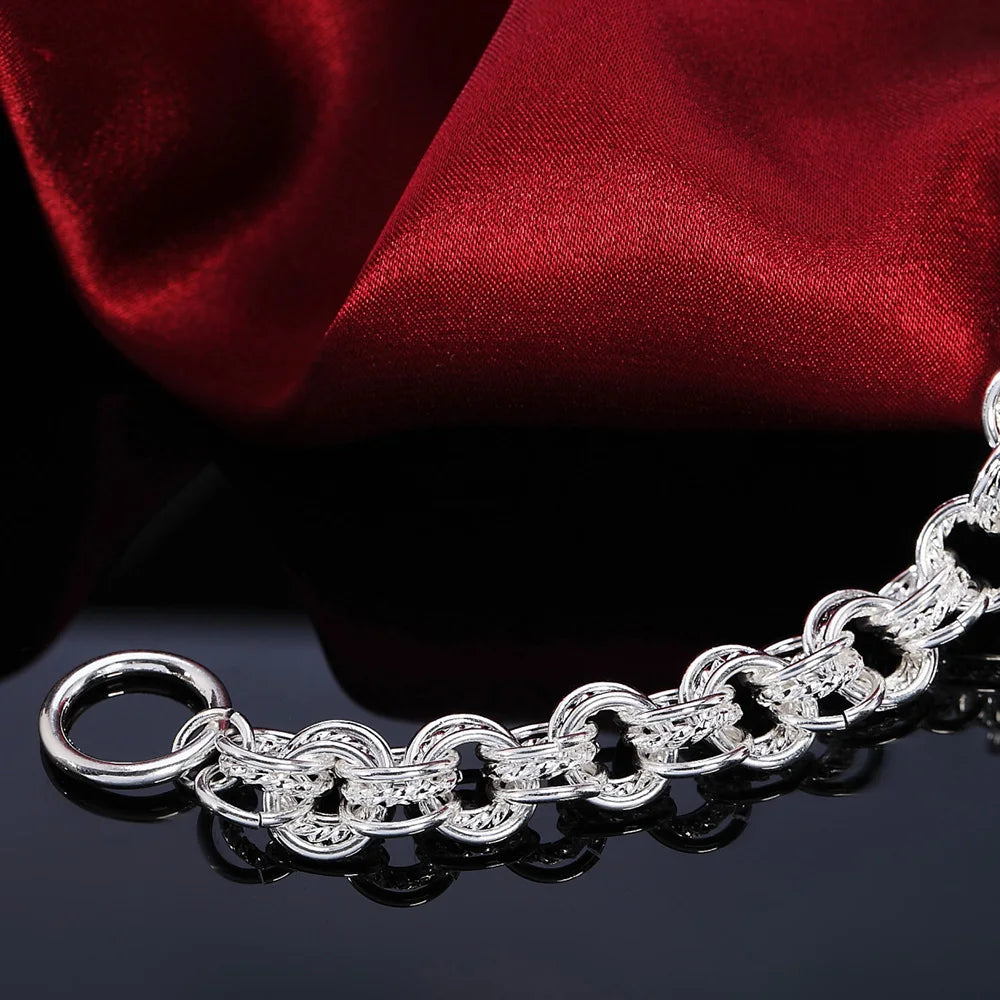 Modischer Ring aus 925er-Sterlingsilber, runde Armbänder für Damen und Herren, Hochzeit, Luxus-Qualitätsschmuck