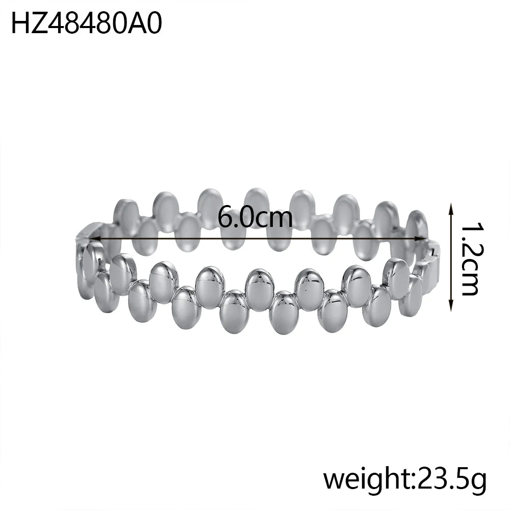 CARLIDANA Minimalistisches, trendiges Herren-Twist-Kettenarmband mit dicken Gliedern, 18 Karat vergoldeter Edelstahl, klobiges Seil-Kettenarmband für Damen