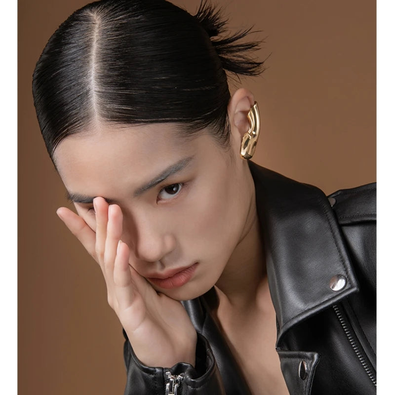 Punk Vintage Halbe Ohr Kontur Metall Ohr Clip Stud Ohrringe Für Frauen mädchen Ohr Knochen Clip Mode Ohrring Schmuck Geschenk
