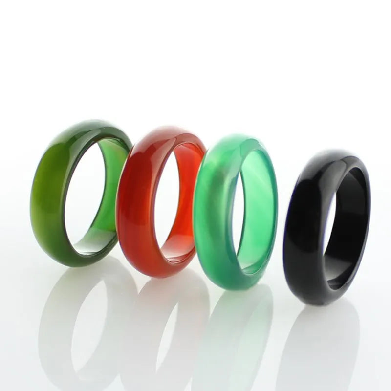 Natürlicher Chalcedon, handgeschnitzter Jade-Ring, Modeschmuck, Geschenk, Jade-Ringe, verschiedene Farben, Liebhaber, Edelsteine, Accessoires, Großhandel