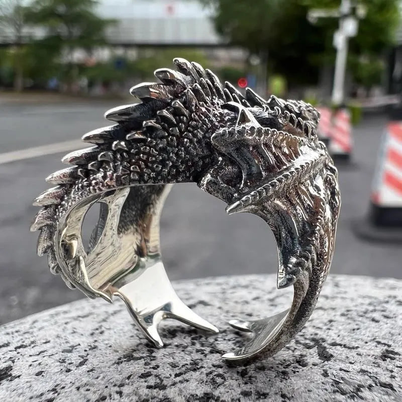 Drachenringe, Gothic-Punk-Stil, Flugsaurierflügel, Öffnung, verstellbare Ringe für Männer und Frauen, Vintage-Schmuck, Accessoires, Geschenke