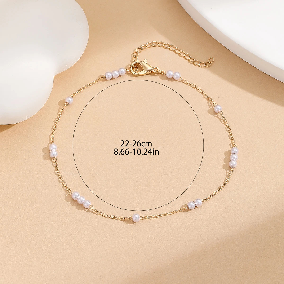 Kinitial Edelstahl Imitation Perle Fußkettchen Für Frauen Fußkettchen Weibliche Fuß Kette Schmuck Geburtstag Geschenk