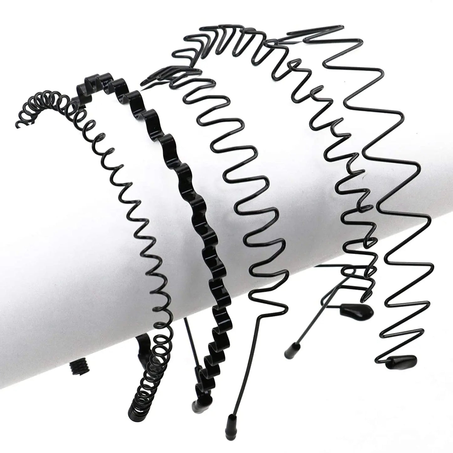Unisex Schwarz Elastisch Rutschfest Einfache Metall Stirnbänder Für Männer Frauen Welliges Haarband Frühling Haar Hoop Mode Haar Zubehör