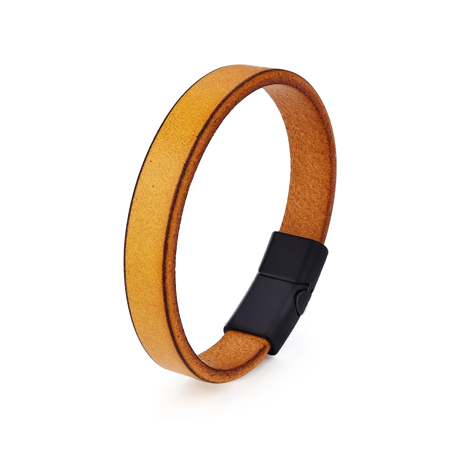 Klassische Magnetische Schnalle Leder Armband Für Männer Vintage Handgemachte Armband Männlichen Mode Schmuck Geschenke Großhandel