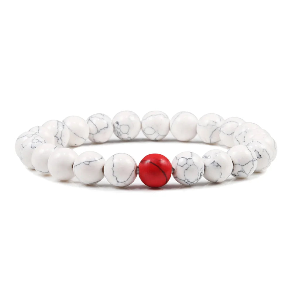 6/8/10MM Naturstein Armband Roter Kiefer Stein Gebet Perlen Armband Rosenkranz Meditation Armbänder Männer Frauen Yoga schmuck Pulsera