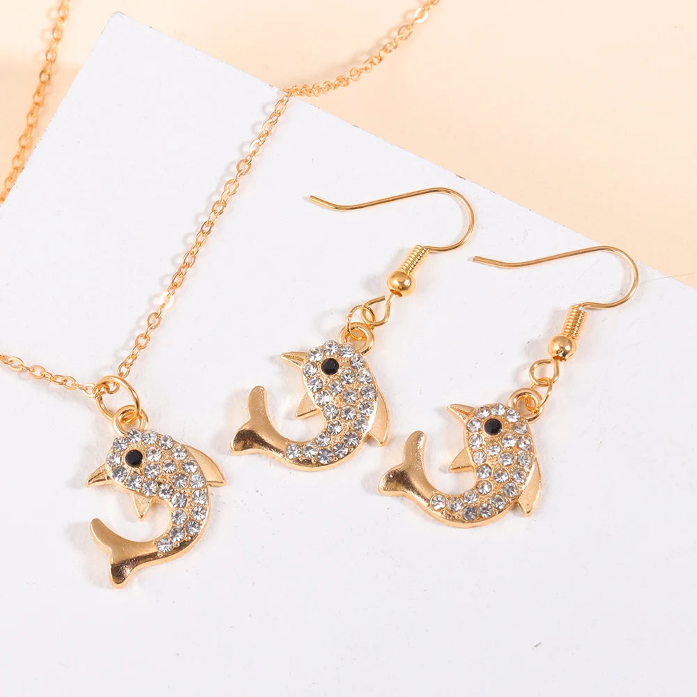Neue Mode Gold/Silber Farbe Schmuck Set exquisite Schlange Tier Halskette & Ohrring elegante Frauen Schmuck Party Geschenke