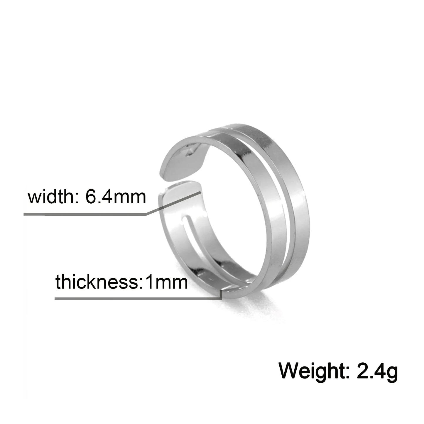 Unift Edelstahl Einfache Geometrische Ring Männer Frauen Einstellbare Finger Ringe Trendy Paar Minimalistischen Schmuck Zubehör Geschenk