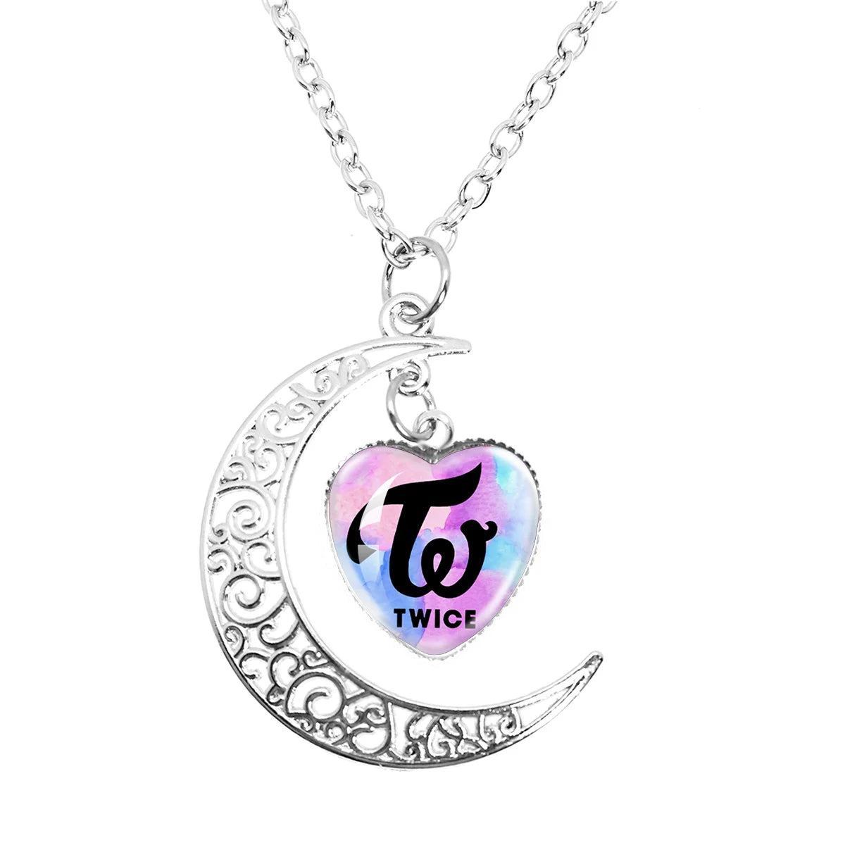Zweimal CANDYBONG Z Logo Mond Halskette Geschenke Herzform Damen Mode Herren Charm Schmuck Mädchen Jungen Accessoires Party