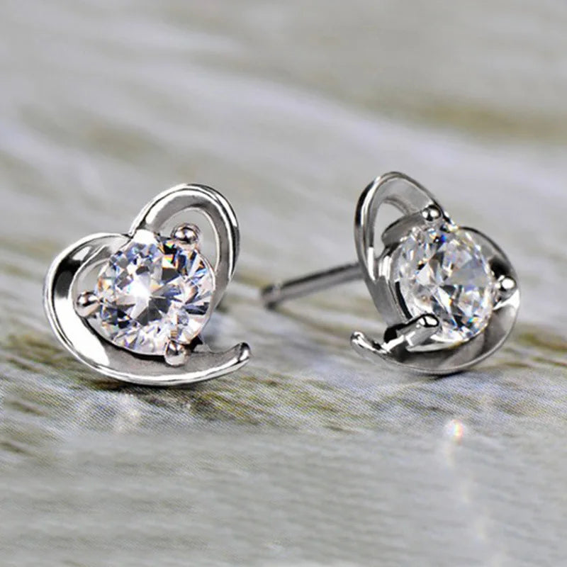925 Sterling Silber Neue Frau Mode Schmuck Hohe Qualität Blau Rosa Weiß Lila Kristall Zirkon Heißer Verkauf Ohrringe H350