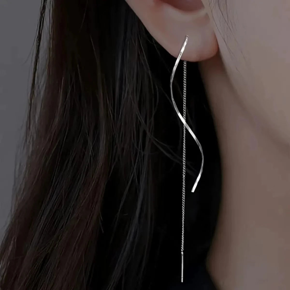 Einfache, vielseitige Damen-Ohrringe mit langen Quasten und modischem langem Ketten-Design für Partys, Hochzeiten, Geschenke für Frauen