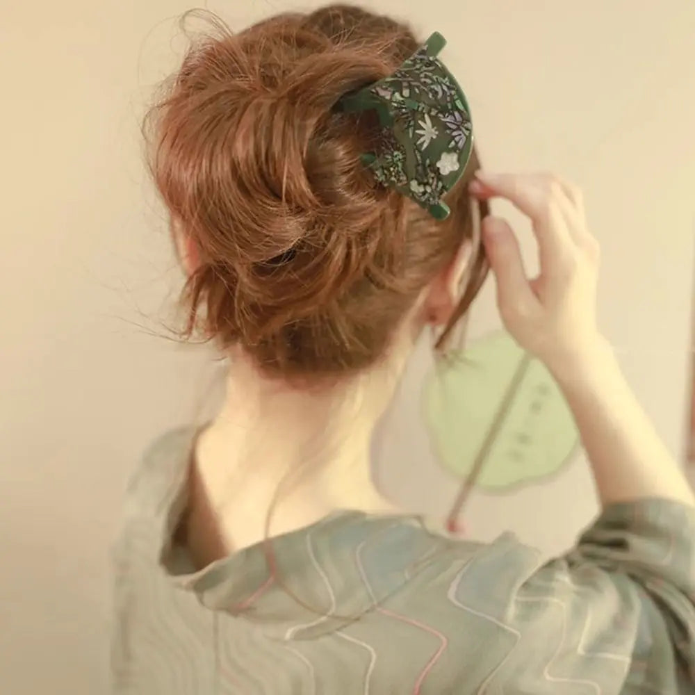 U-förmiger Fächer-Haarstab, alter Stil, chinesischer Stil, chinesischer Stil, Haarnadel, Cheongsam-Haar, Essstäbchen, Mädchen-Haar-Accessoires