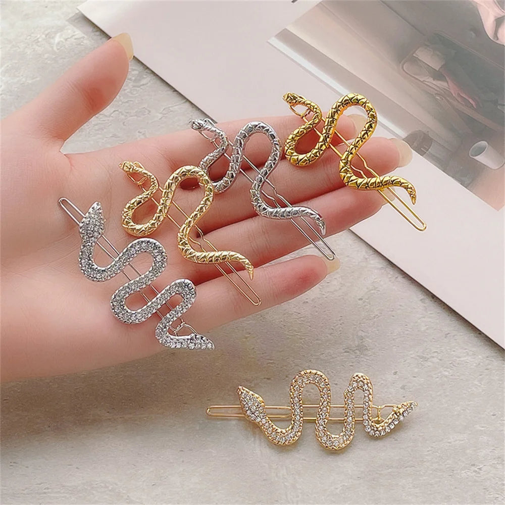 Gothic Metall Schlangenförmige Haarspange Damen Seitlicher Pony Haarnadeln Mädchen Halter Mode Punk Haarspangen Kopfbedeckung Haarschmuck