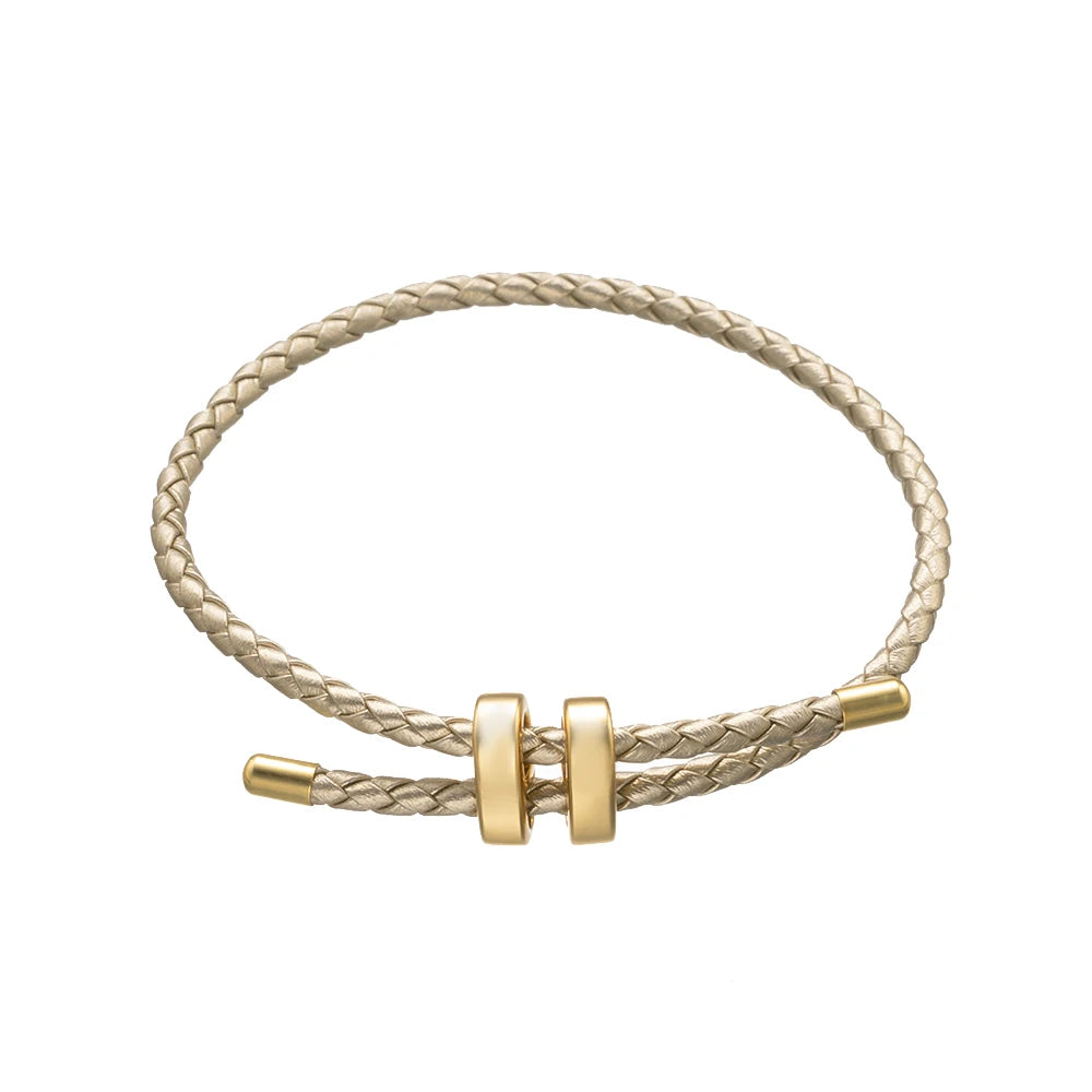 1Pcs Einstellbare Geflochtene Acht-Zeichen Schnalle Leder Armband Für Paar Männer Frauen Armreif Schmuck Machen Zubehör Großhandel
