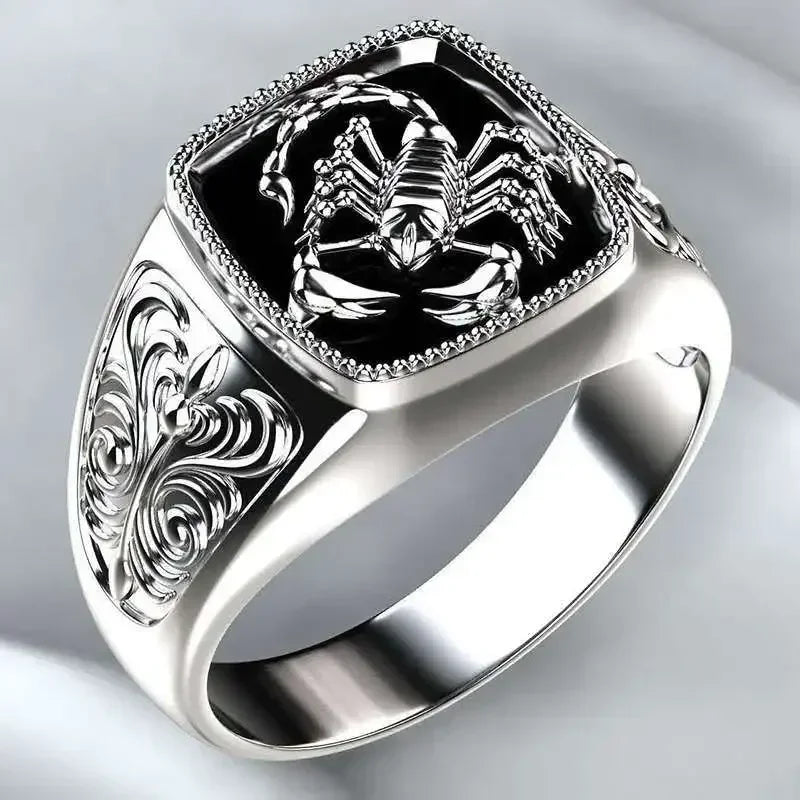 Unisex Wikinger Nordische Mythologie Riesenwolf Ring – Mode Hip Hop Rock Stil Verteidigung Totem Punk Finger Zubehör für Männer