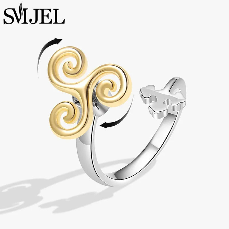 Neue Sonnenblume Angst Ring Fidget Spinner Ringe für Frauen Nette Schmetterling Kolibri Charms Finger Ring Anti Stress Drehen Geschenke