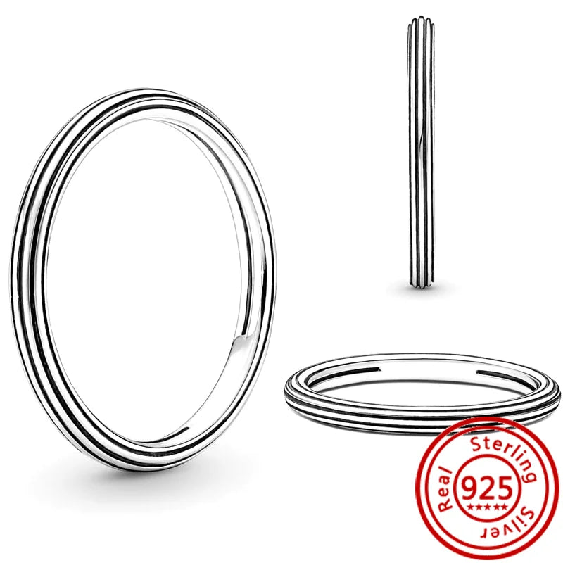 Neuer Pantaro Me-Fingerring aus 925er-Sterlingsilber, Liebesengel, Wort, schwarzes Herz, Zirkon, Original-Charm-Ringe, funkelnder Hochzeitsschmuck